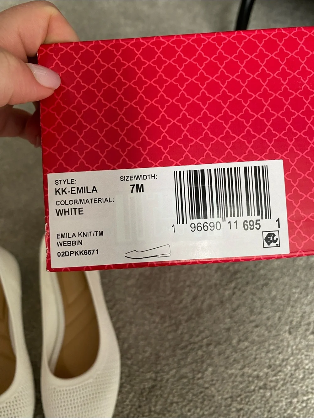 Kelly & Katie White Knit Ballet Flats